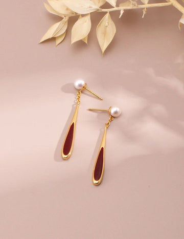 LOVE red earrings