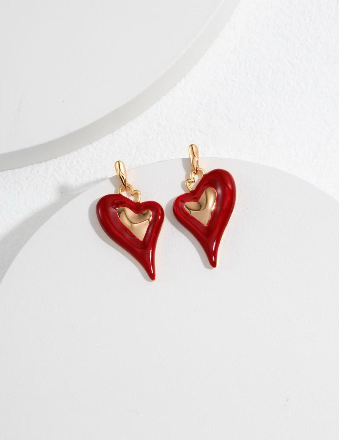 LOVE red earrings