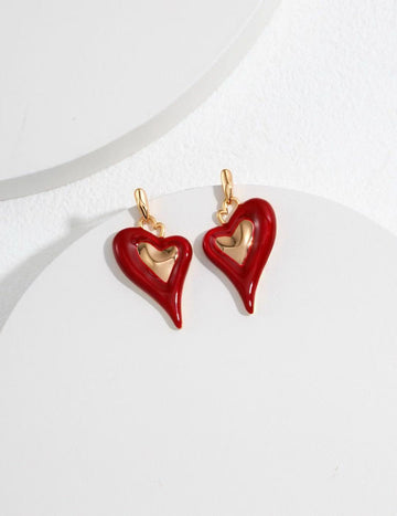 LOVE red earrings