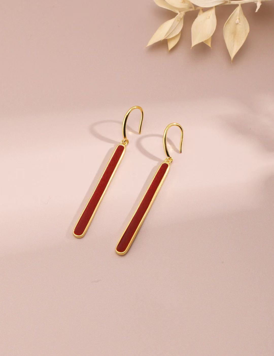 LOVE red earrings