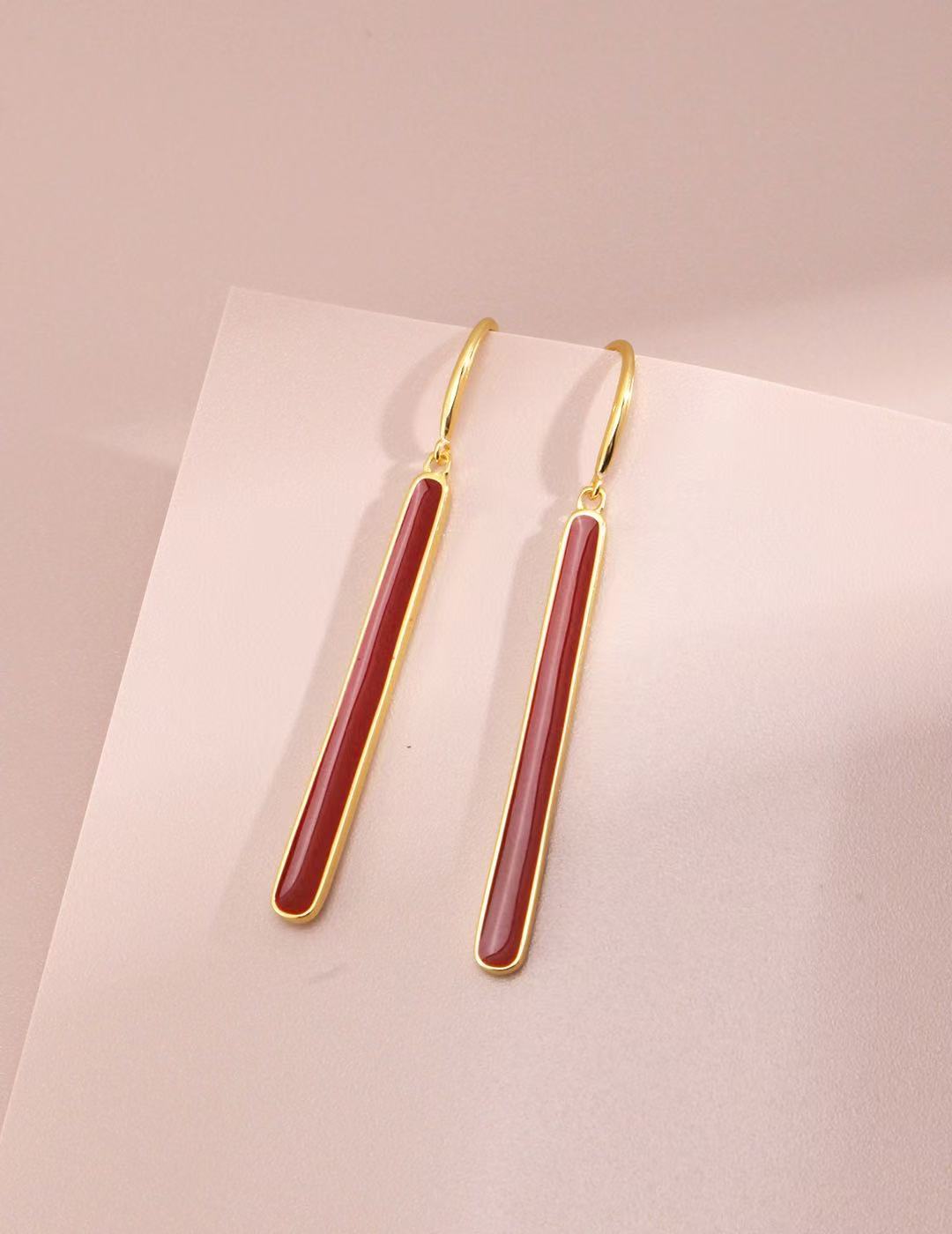 LOVE red earrings