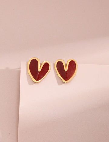 LOVE red earrings
