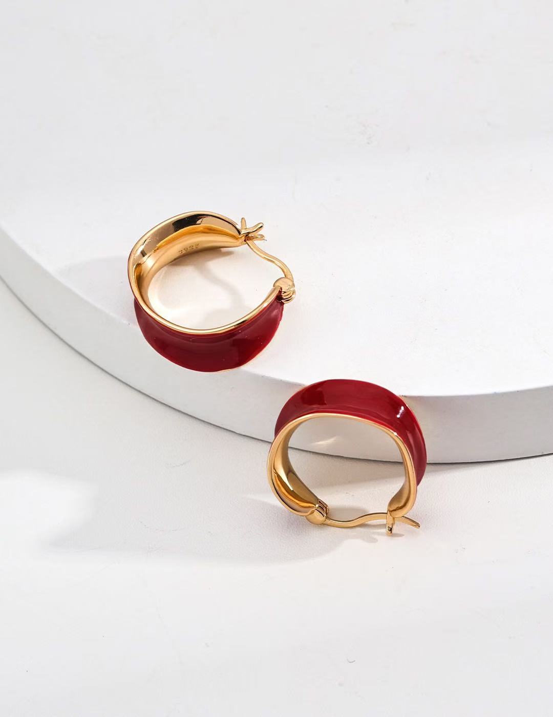 LOVE red earrings